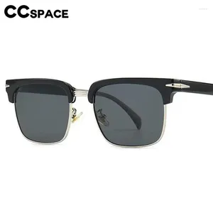 Lunettes de soleil 56951 Brand Design Rivet Sun Glasses Men Classic Driver Square Sunshade Mirror Riding OCULOS UV400