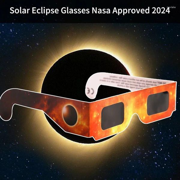 Gafas de sol 6 piezas de papel gafas de eclipse solar observación total 3D visualización anti-UV al aire libre 2024