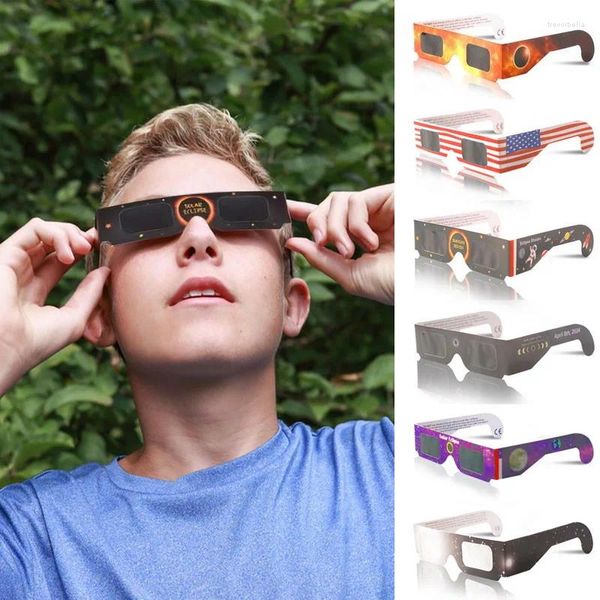 Lunettes de soleil 6 pièces lunettes d'éclipse solaire ombre de sécurité vue directe du soleil - protège les yeux des rayons nocifs pendant