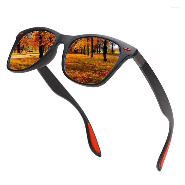 Lunettes de soleil 7 couleurs hommes sports classiques carrés de protection oculaire extérieure de protection des yeux