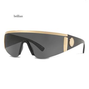 Sunglasses 98223 Nouvelle mode grand cadre sans cadre une pièce lunettes de soleil Hip Hop pour hommes et femmes