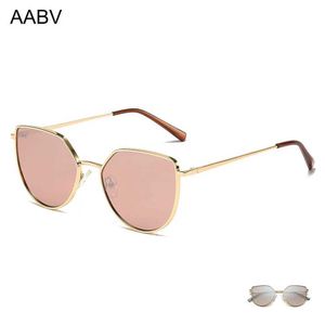 Lunettes de soleil AABV lunettes de soleil en métal pour femmes à la mode Vintage concepteur lunettes de soleil œil de chat livraison directe 1016 YQ240120