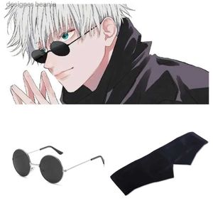Lunettes de soleil ACE anime Jujutsu Kaisen Gojo Satoru accessoires de jeu de rôle lunettes noires steampunk monture ronde lunettes lunettes de soleil accessoires pour hommesC24320