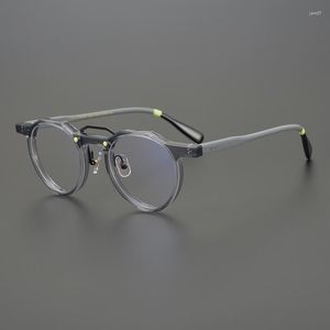 Lunettes de soleil Acétate Lunettes Rondes Cadre Hommes Personnalisé TOP Qualité À La Main Designer Lunettes Myopie Lecture Femmes Prescription Lunettes