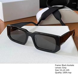 Lunettes de soleil acétate petit cadre carré avec corde 2024 Rectangle Brand Designer Retro Shades For Woman Men Sun Glasses