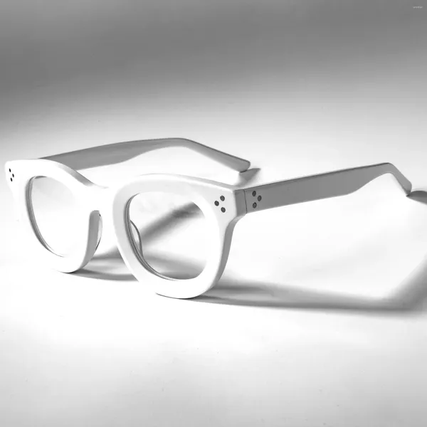 Lunettes de soleil acétate carré myopie lunettes hommes femmes vintage rouge blanc noir lunettes cadre épais lunettes de prescription anti-reflet