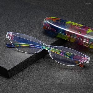 Zonnebril Ahora Kleine Ovale Frame Leesbril Vrouwen Mannen Transparant Mode Verziend Brillen Elegent Dames Brillen 1.0 Tot 4.0