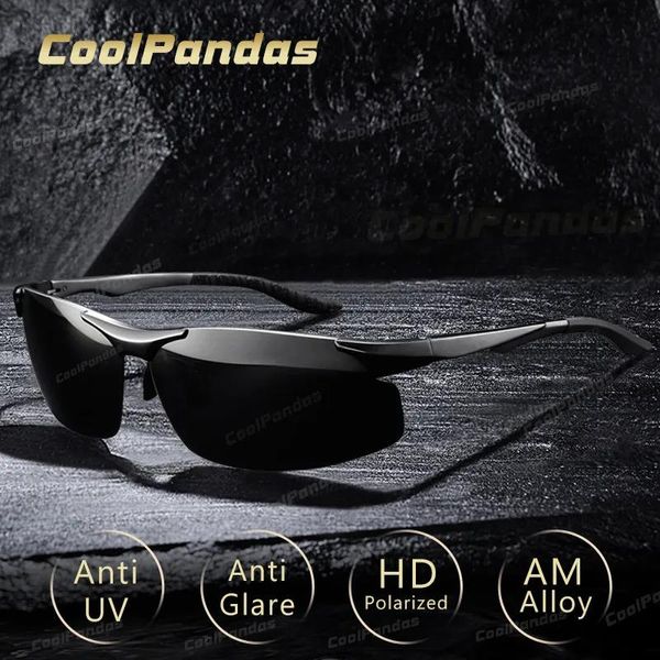 Lunettes de soleil Aluminium Hd polarisées photochromiques lunettes De soleil hommes conduite lunettes De soleil mâle extérieur lunettes De sport Antiuv Oculos De Sol Masculino