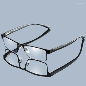 Lunettes de soleil Anti lumière bleue bloquant les lunettes de lecture semi-sans monture pour hommes dioptries presbytes carrées 1.0 1.5 2.0 2.5 3.0 3.5 4.0