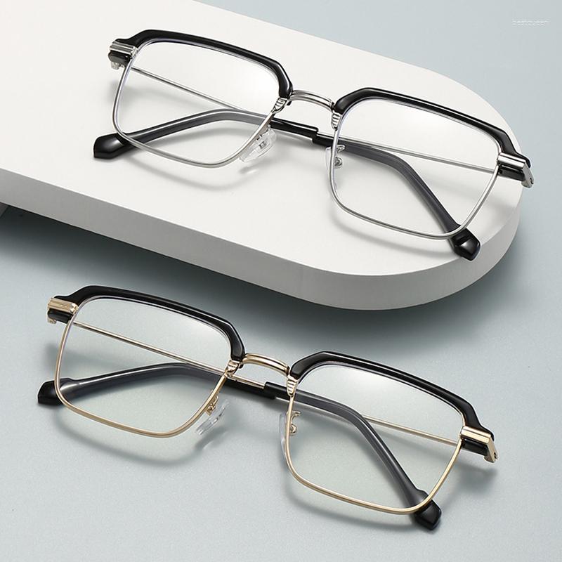 Güneş Gözlüğü Anti-mavimsi ışık renk değişikliği gözlükleri Kadın erkekler büyük boy optik metal çerçeve göz koruması ultra ofis bilgisayar gözlükleri