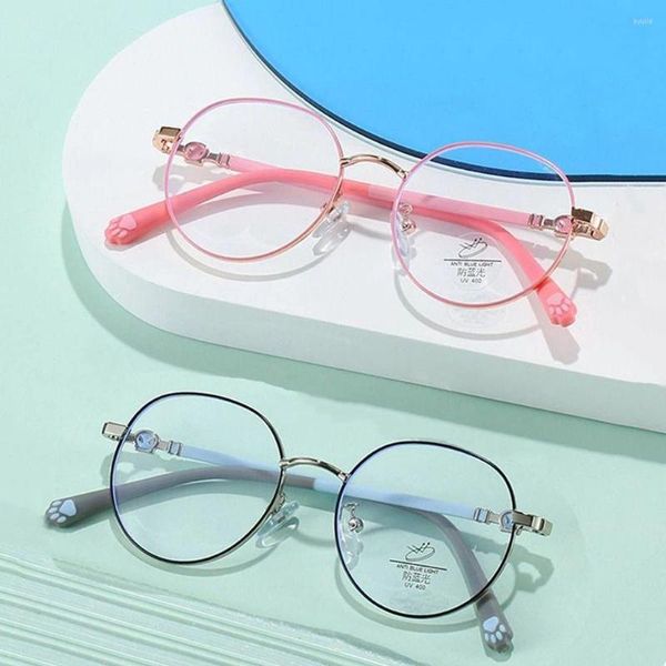 Lunettes de soleil Lunes Lumières anti-bleue pour enfants Fashion Classic Metal Cadre Nerd Protection des yeux Eyewear Childre