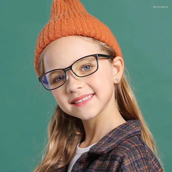 Lunettes de soleil anti-lumière bleue junior lunettes pour enfants jeunes garçons filles TR90 cadre optique adolescents lunettes d'ordinateur claires 5-15 filtre UV400 2023