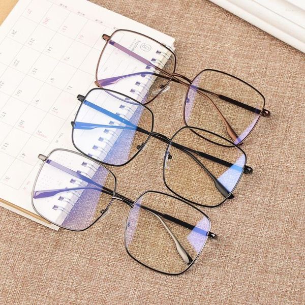 Lunettes de soleil Anti Blue Light Lentille Lunettes Pour Femmes Optique Lunettes Cadres Mode Classique Métal Surdimensionné Cadre Ordinateur Gaming Lunettes