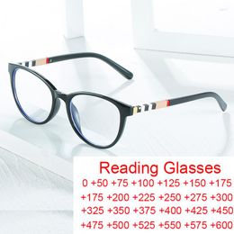 Lunettes de soleil Anti lumière bleue lunettes de lecture femmes hommes mode noir rayure concepteur Prescription optique ordinateur hypermétropie lunettes