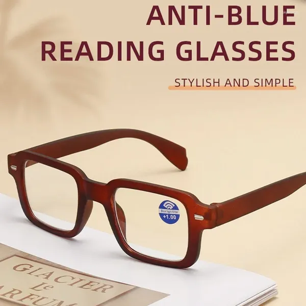 Lunettes de soleil Lunes de lecture de lumière anti-bleue pour femmes Men Fashion Frame Readers Eyewear Protection Eye Protection Presbydopie CEPEUX 1.0 à 4.0