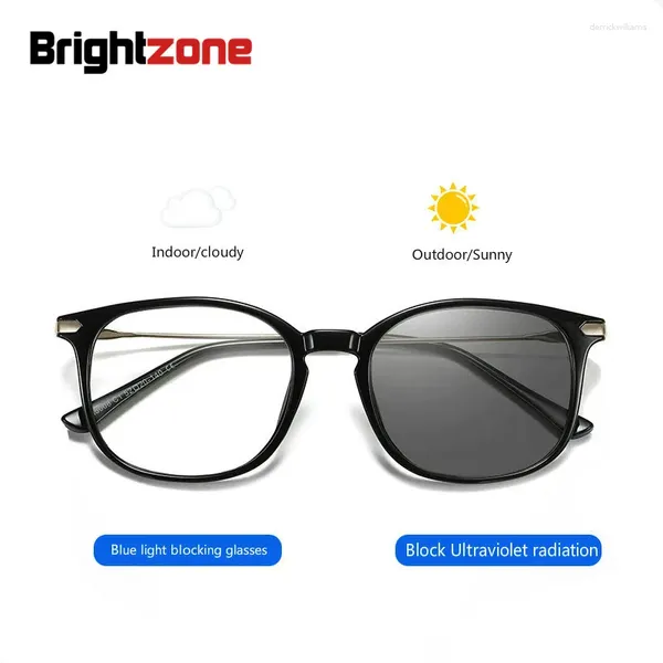 Lunettes de soleil Anti Blue Ray Light Changement de couleur Hommes Femmes Tr90 Plain Anti-ultraviolet Sun Computer Protection Lunettes Oculos Gamer De Grau