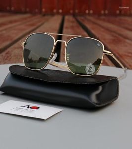 Zonnebrillen AO Pilot Men Vintage Retro Aviation Sun Glasses American Optical Eyewear Original Box Case Gafas de Sol HOMBRE8232127