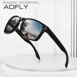 Zonnebril AOFLY Vierkant gepolariseerde zonnebril voor heren Dames - UV-bescherming Anti-glare Visserijzonnebril voor autorijden NachtzichtL231214