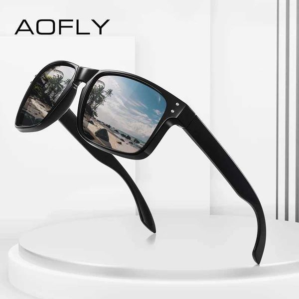 Gafas de sol AOFLY Gafas de sol polarizadas cuadradas para hombres y mujeres - Protección UV Gafas de sol de pesca antideslumbrantes para conducir visión nocturna YQ240120