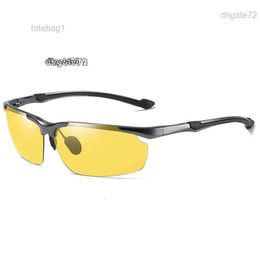 Lunettes de soleil Men Aolong Nouveau aluminium Magnésium Pollarisé Cold Couleur Changement Lunets Route Route Malon Fil