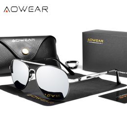 Zonnebrillen aawear klassieke piloot spiegel zonnebril vrouwen gepolariseerde luchtvaart zonnebrillen luxe kwaliteit dames tinten brillen gafas de sol 230403