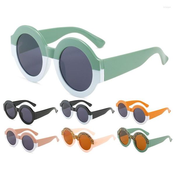 Lunettes de soleil Couleurs Assorties Designer Propre Logo Marque Personnalisé En Gros Nuances Personnalisables Hommes Femmes En Vrac Ronde Lunettes De Soleil