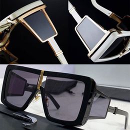 Gafas de sol B 107C Placa gruesa cuadrada grande con marco de metal Gafas de conducción dominantes clásicas para hombres o mujeres Protección UV400 de337U