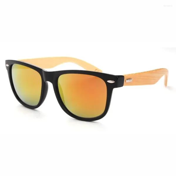 Lunettes de soleil Bambou Hommes Femmes Lunettes De Voyage Lunettes De Soleil Vintage Jambe Lunettes De Mode Marque Design Mâle Femelle