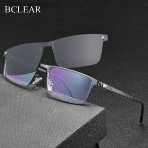 Zonnebril BCLEAR optisch montuur voor heren met clip-stijl zonnebril en gepolariseerde magnetische bril geschikt voor alle randen van herenbrillenC24320