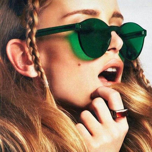 Lunettes de soleil BEGREAT Mode Printemps Été Styles Femmes Bonbons Couleurs Plastique Dames Vert Teinté Lentille Épaisse Hommes Rimles Lunettes