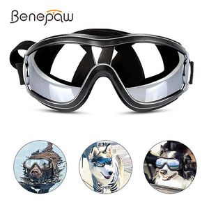 Zonnebril Benepaw Comfortabele medium grote hondenzonnebril Verstelbare riem Huisdierbril Anticondens sneeuwbril voor skiën Zwemmen Wandelen