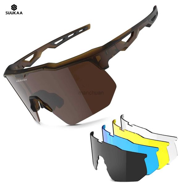 Gafas de sol Hombre más vendido Ciclismo Gafas de sol Polarizadas Mujeres MTB Gafas de bicicleta 5 lentes Correr Pesca Gafas Deportes Montar en bicicleta 240401