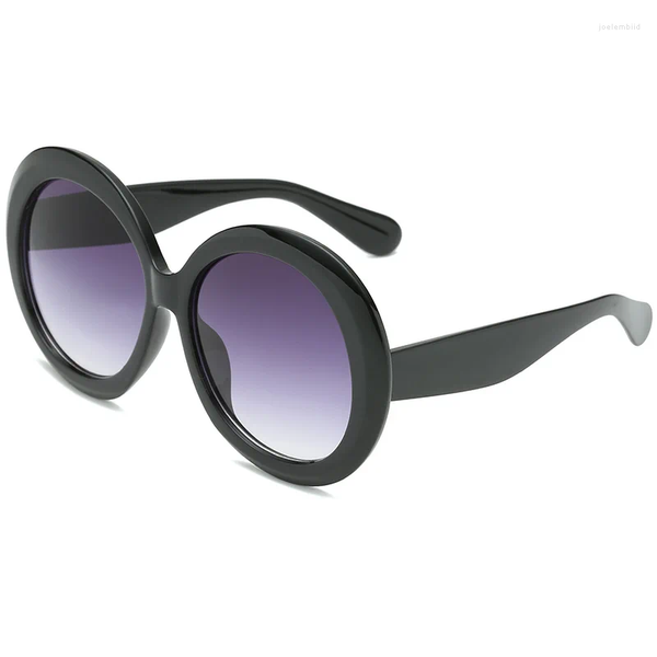 Gafas de sol Marco grande Negro Verde Doble color para mujeres Vintage Círculo de gran tamaño Gafas de sol Mujeres Hombres Gafas gradientes