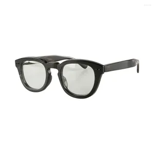 Gafas de sol con cuentas negras japonesas, únicas hechas a mano, rayas blancas, cuerno, gafas ópticas, gafas de lectura, montura de gafas