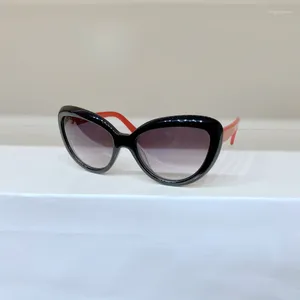 Lunettes de soleil monture noire monture rouge lentille dégradée haute qualité femmes 08RS mode lunettes pour hommes