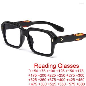 Lunettes de soleil Noir Carré Hommes Lunettes de Lecture Marque Designer Anti Lumière Bleue Transparent Lunettes Cadres Prescription Mode