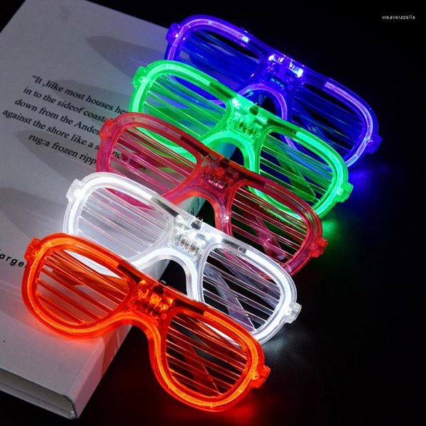 Lunettes de soleil, stores, obturateur, lunettes clignotantes, Bar, Club, lueur néon, fournitures de fête, mariage, noël, Concert, Led, carnaval