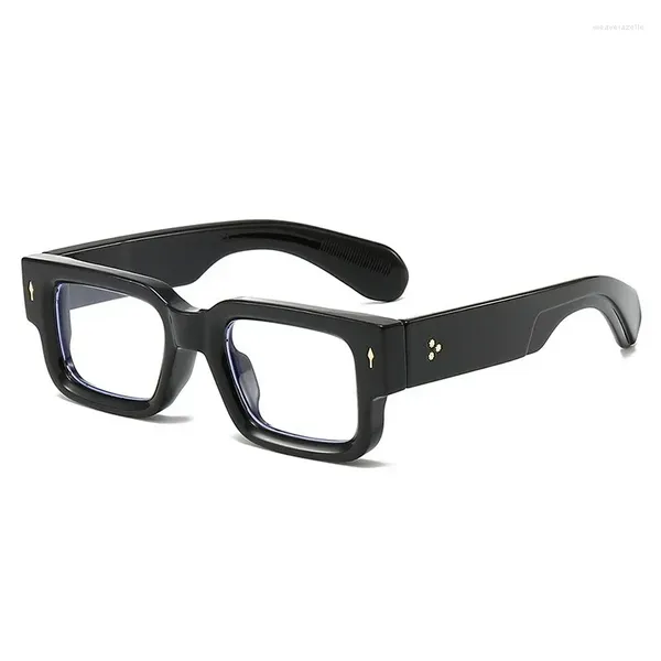 Gafas de sol Bloqueo de luz azul Cuadrado negro Gafas para hombre Marco Óptico Luz azul Lectura Clásico Computadora Avión Espejo