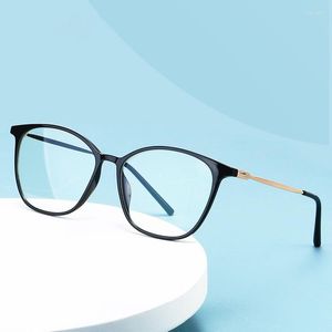 Gafas de sol Gafas de bloqueo de luz azul Marco óptico Borde completo Aleación Flexible TR-90 Plástico AR Recubrimiento Calidad Prescripción