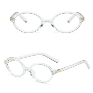 Zonnebril Blauw licht blokkerende bril met dunne reflecterende lens Kleine ovale framebril voor dagelijks gebruik, unisex