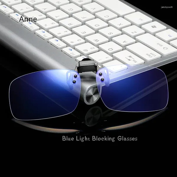 Gafas de sol Blue Light Bloqueo de gafas Menores Anti -Ray Clip en anteojos Miopía Presbyopia Visión nocturna de clips de juegos de juegos