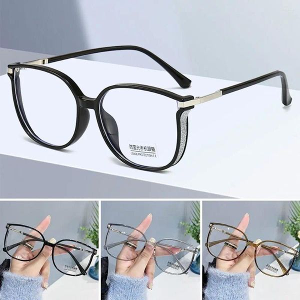 Lunettes de soleil Blocking Blocking Anti-Blue Light Reading Lunes brillant les strass de protection oculaire Optical Spectacle Eyeglass Ultralight Tr90