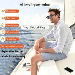 Zonnebril Bluetooth 5.3 Audio Slimme bril Draadloze hoofdtelefoon Slimme zonnebril met luidsprekers Microfoons Oortelefoon Bellen Antiblauwe bril