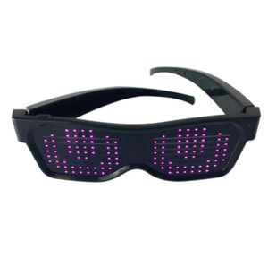 Gafas de sol Bluetooth LED Gafas 200 Lámpara Picos Teléfono móvil Control de aplicaciones Soporte DIY Patrón de textoSunglasses1043450