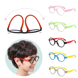 Lunettes de soleil pour garçons et filles, mode Anti-rayons bleus, soins de la Vision, lunettes en Silicone pour enfants, lunettes légères pour enfants