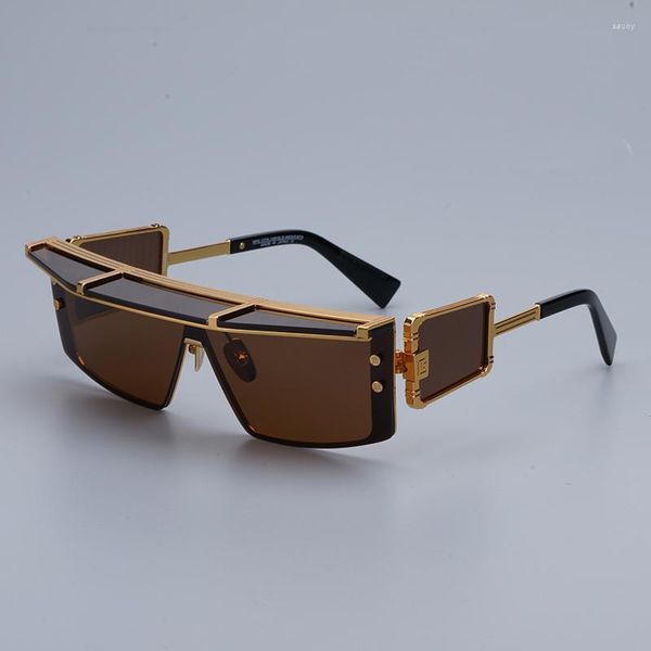 Lunettes de soleil BPS pur titane carré hommes mode Royal Oprtical lunettes Steampunk avec étui pour femmes