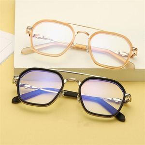 Lunettes de soleil Designer des lunettes anti-bleus unisexes lunettes optiques rétro simplicité Double poutre Eyewar 201a