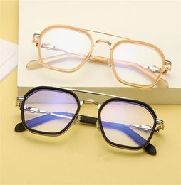 Lunettes de soleil Designer des lunettes antisexes unisexes lunettes rétro rétro simplicité Double Beam Eyewear2777428