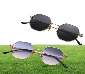 Zonnebril Merkontwerper Square Man Woman Metal Fashion Polygon frame Sun Glazen Octagon Mirror Luxe Vintage Gafas de Sol2451637