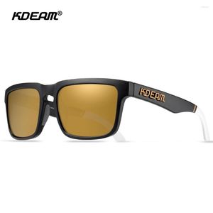 Lunettes de soleil Marque KDEAM 2023 Hommes Dominateur Beau Mode Polarisé Classique 3D Logo Designer Conduite Sport Lunettes UV400